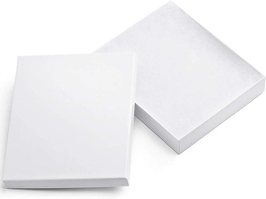 White 42PC Jewelry Gift Boxes with Lids, 6X5X1 Cotton Filled Glossy Jewelry Boxes, Necklace Gift Box, Bracelet Gift Box, Earring Box, Bulk Jewelry Boxes for Shipping, Small Business